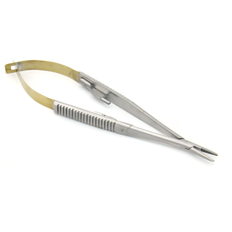 ตรง/โค้ง Castroviejo เข็มผู้ถือล็อค Holding Forceps 14 ซม./16 ซม.Microsurgery Instruments ทันตกรรม FORCE