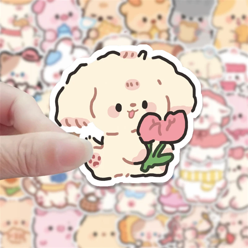 100 個かわいい遊び心のあるクマ動物ステッカースクラップブッキングスティックラベル日記ジャーナル文具アルバムステッカーデカール DIY 子供のおもちゃ
