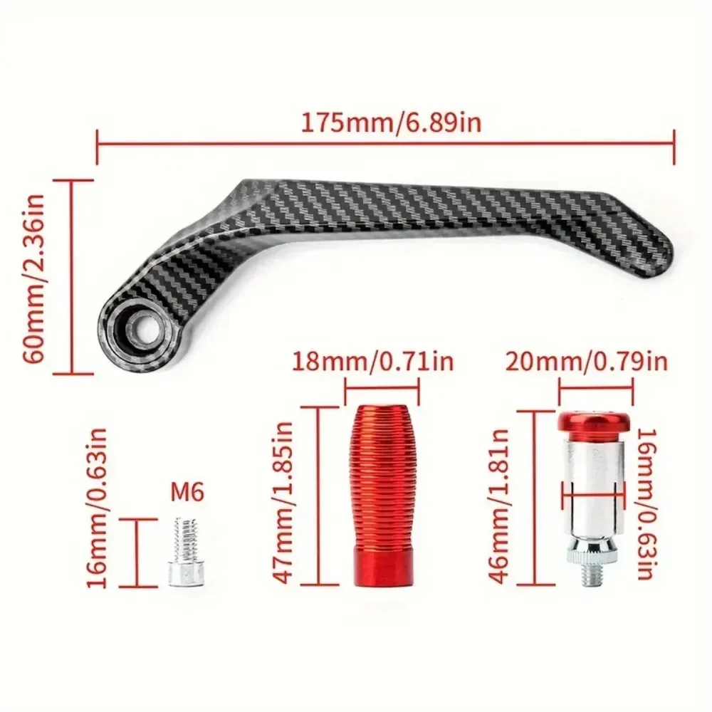 Palanca de embrague de freno de manillar de aluminio CNC para motocicleta, Protector de mano, accesorios de modificación de engranaje, Protector de manos