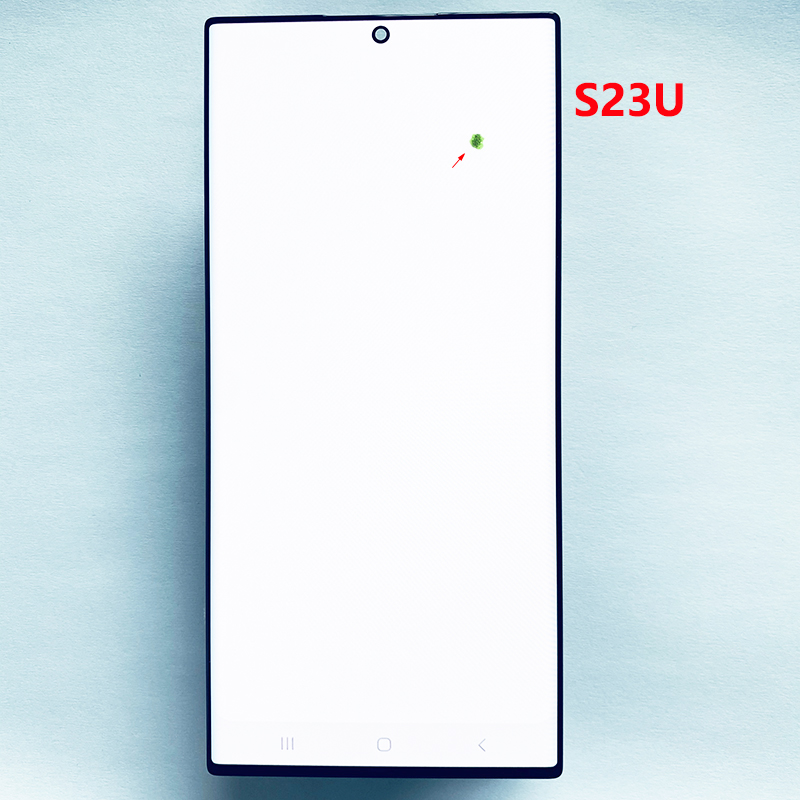 SUPER AMOLED S23U LCD Für Samsung S23 Ultra 5G S918E S918B S918U LCD Display Touch Screen Mit Rahmen Digitizer montage Mit Dot