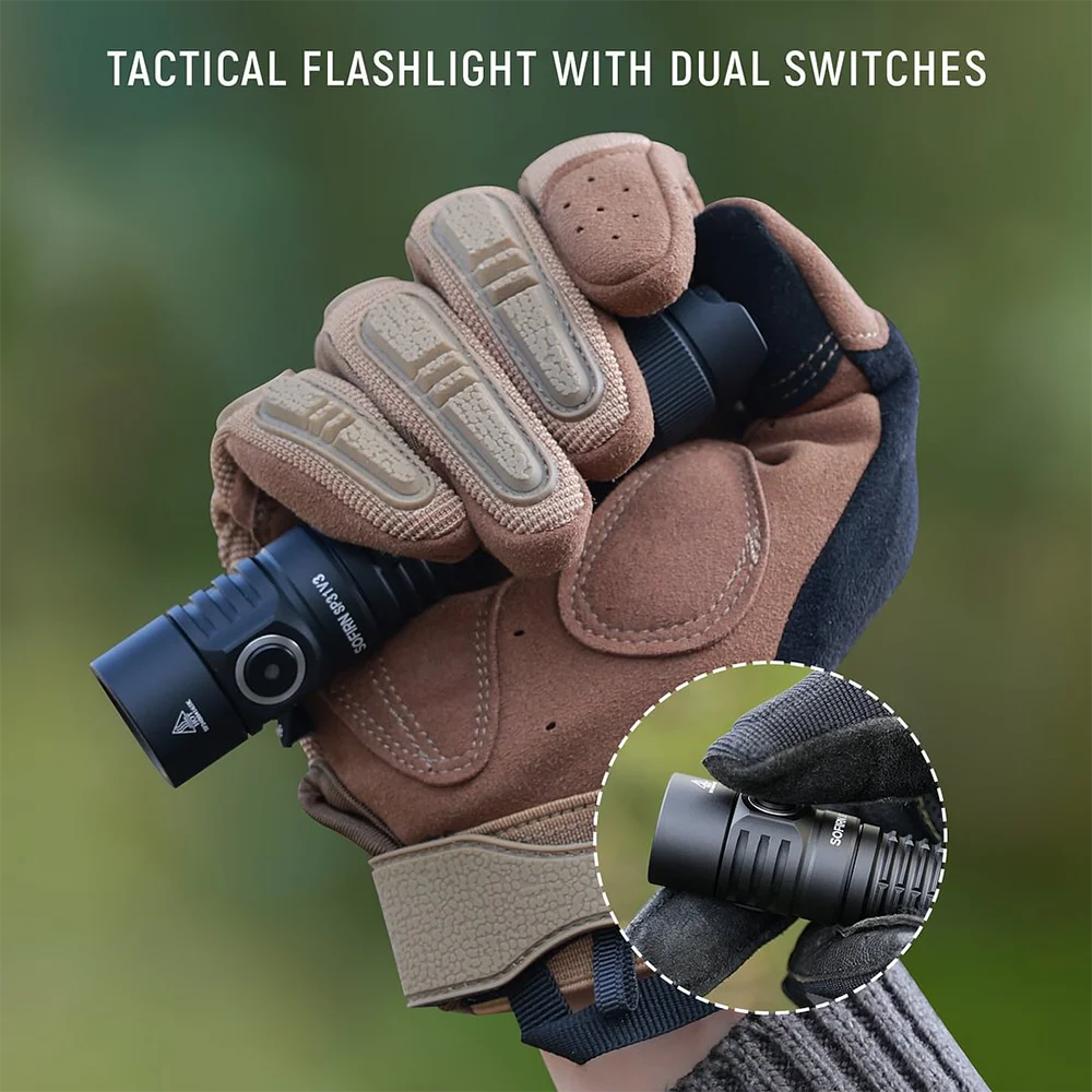 Sofirn SP31 V3.0 Powerful Tactical Flashlight SST40/519A 2000lm 18650 LED Torch USB C Rechargeable Light Lamp with Dual Switch