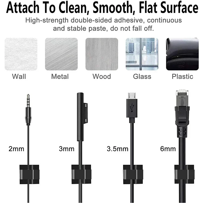 10/20/50PCS Organizzatore di cavi Pinze Avvolgicavo Supporto Auricolare Mouse Cavo Clip di Protezione USB Gestione dei cavi Pinze Wire Manager