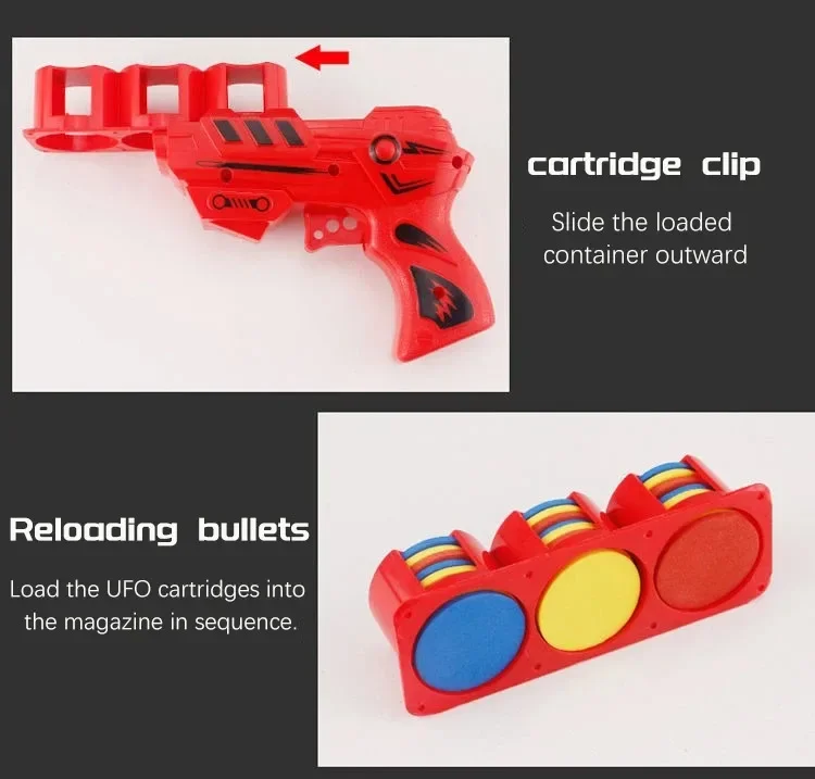 เด็กตลกนุ่ม Catapult Flying Saucer ปืนของเล่นคู่เด็ก Interactive Soft Bullet ยิงกระโดด EVA แครอทปืนของเล่น