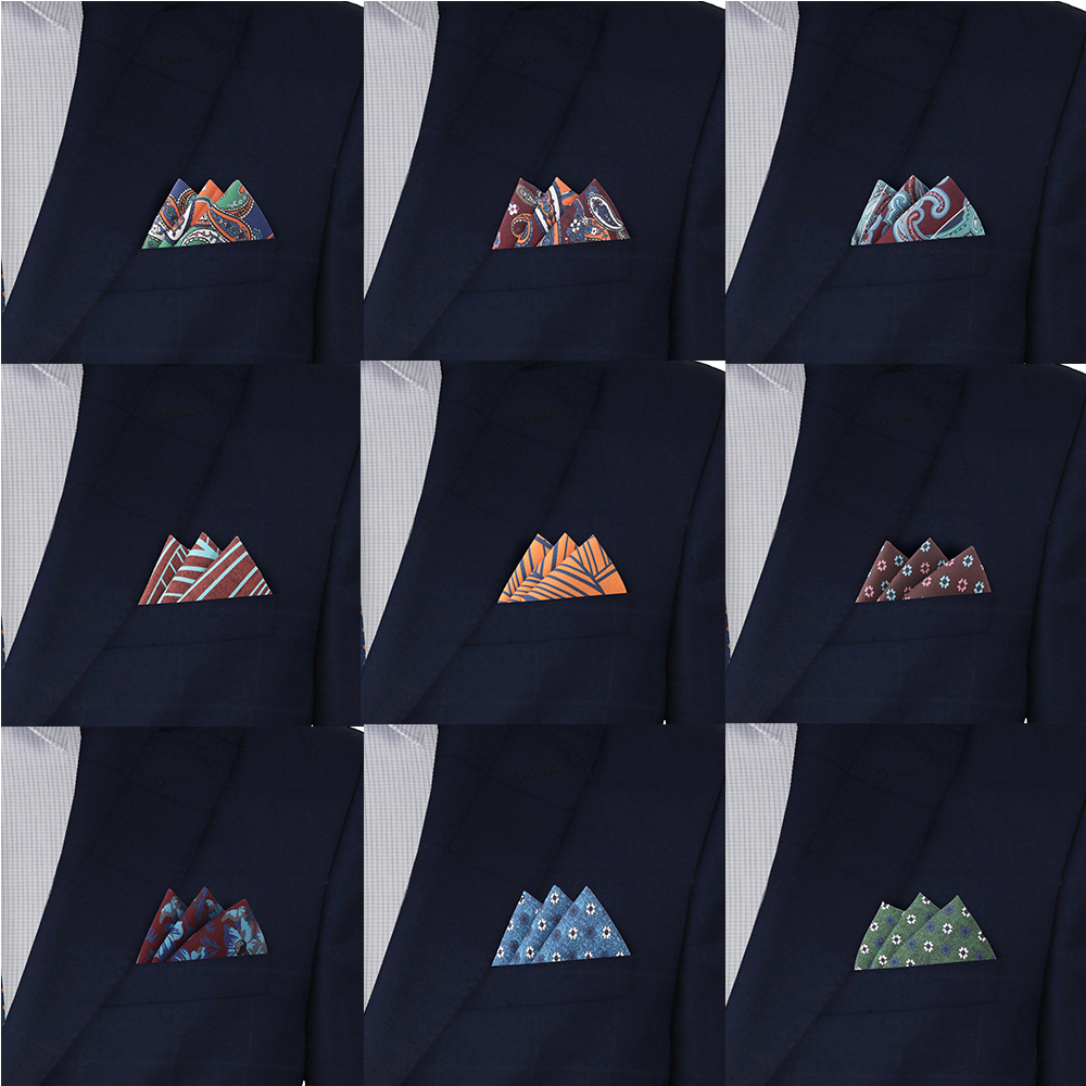 Tailor Smith Heren Hanky Pochet Bloem Paisley Bloemen Omkeerbare Zakdoek Bruiloft Cadeau Accessoire ﻿