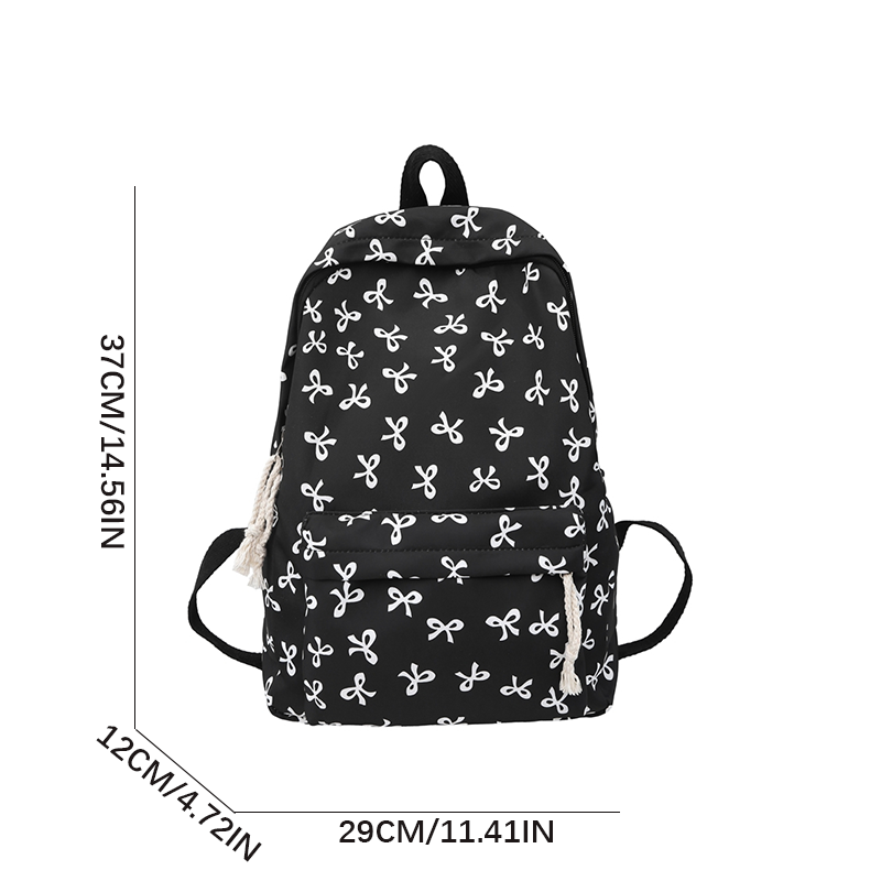 Waterproof Nylon Backpack for Women Simple Solid Color Bookbag Travel Backpack for Student Girls