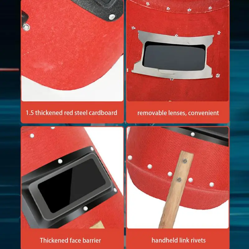 Handheld Welding Shield Welder Helmet Welding Handheld Shield Helmet Arc Tig Grinding Face Protector For High Temperature