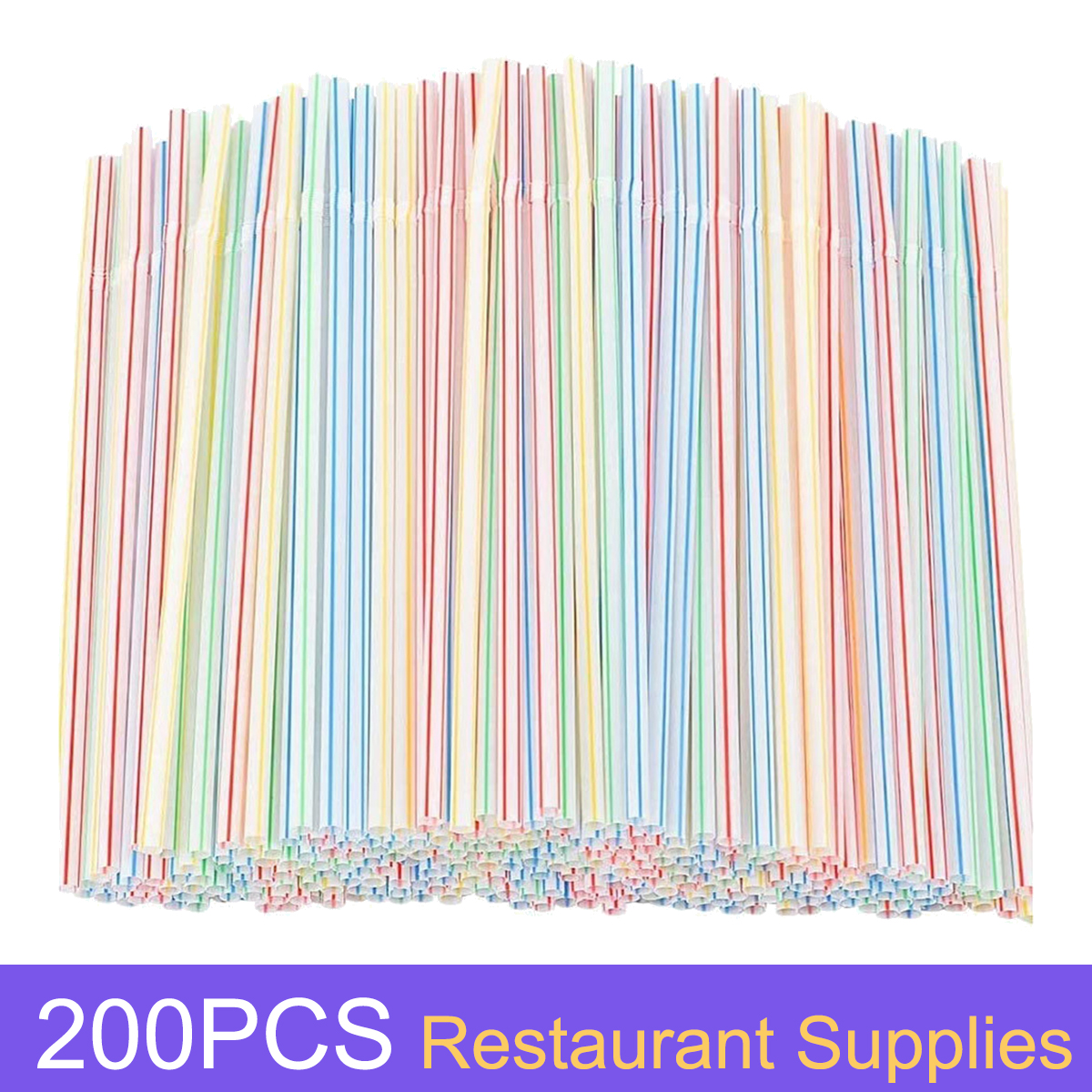 Fluorescente plástico canudos, dobrável, descartável, decoração do casamento, cozinha, Fontes do partido, 100-1000 Pcs