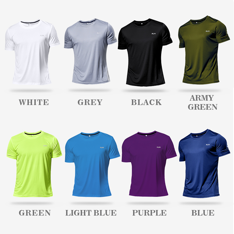 Camiseta deportiva Multicolor de manga corta para hombre, ropa de gimnasio de alta calidad, camiseta de Fitness, camiseta de entrenamiento para correr, ropa deportiva