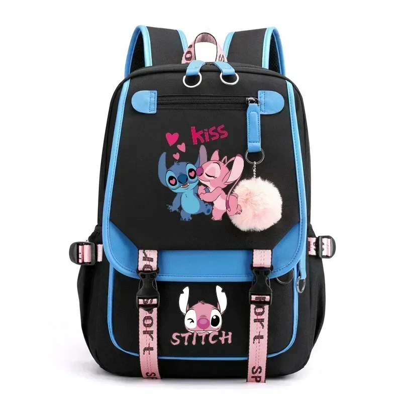MINISO名創優品 ディズニー新着ステッチUSB充電バックパック - 男の子女の子用のかわいい荷物機能USBパワーバンク学生バッグギフト