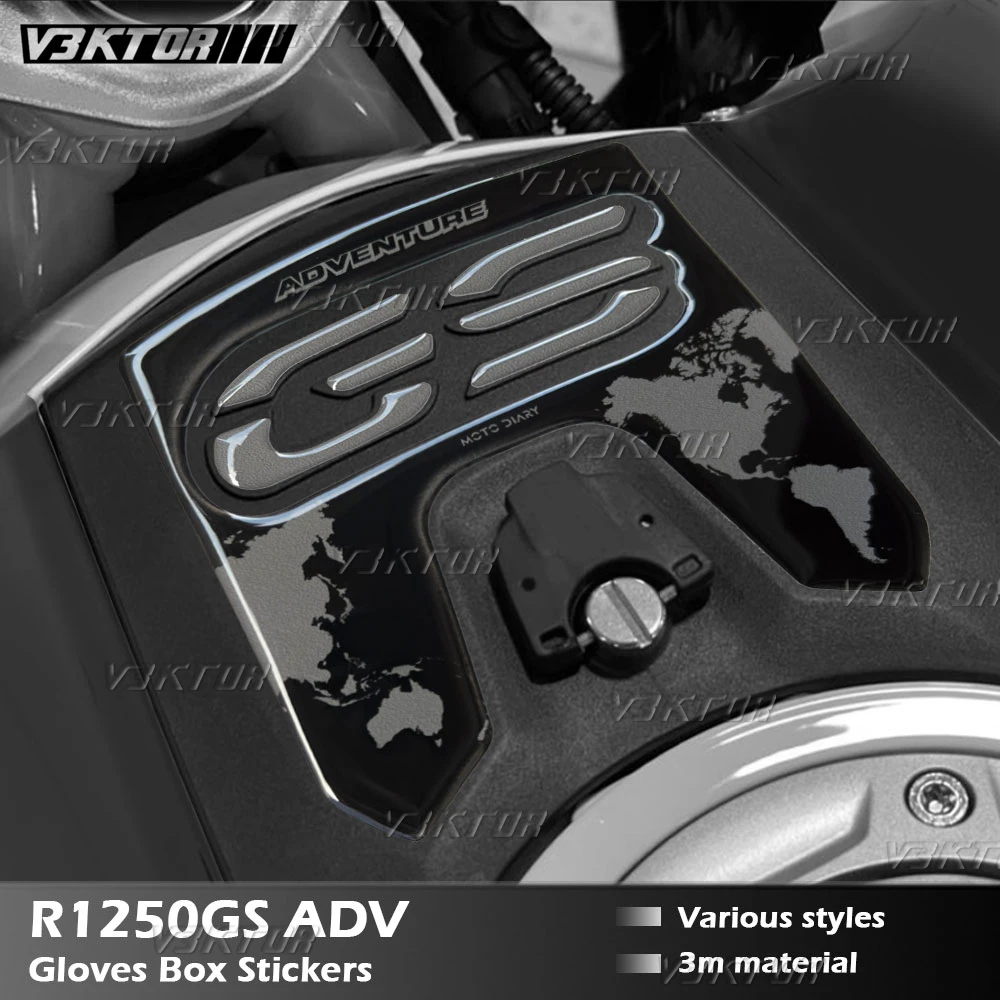 3D R1250GS Adventure Sticker Gloves Box Protection Decals For Rallye R 1250 GS Adventure R 1250GS ADV 2018-2024