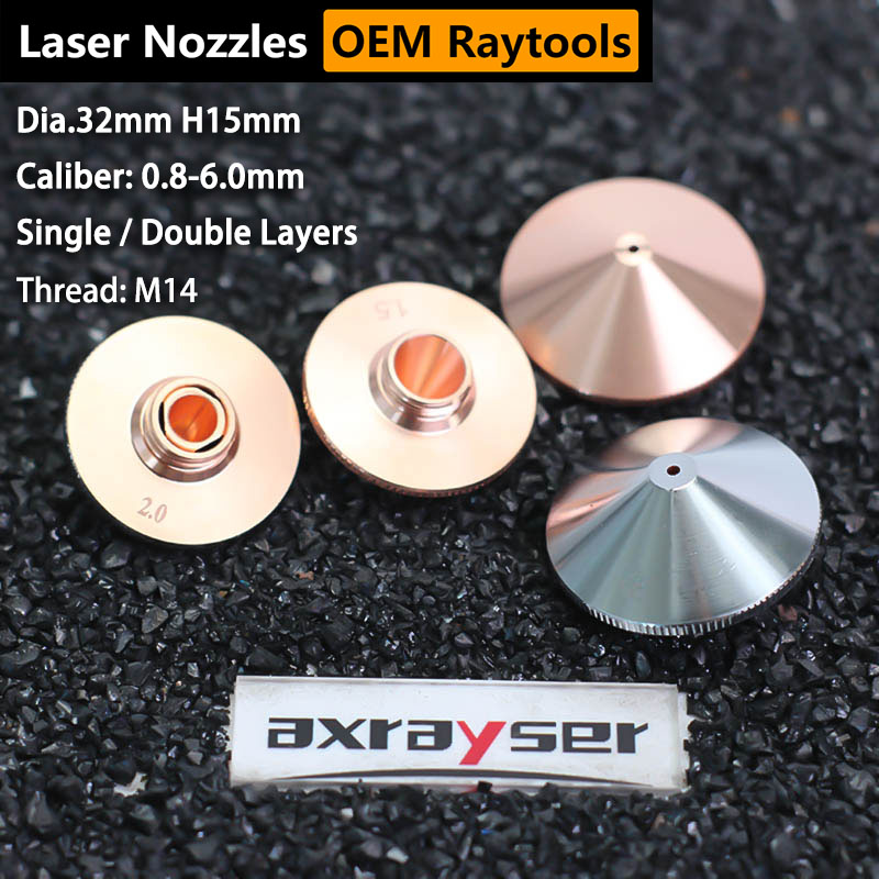 Tất Cả Các Loại Laser Đầu Phun Sợi Cắt Đôi/Đơn Dia.28/D32mm Cho Raytools Precitec WSX Thi HSG Bodor HANS bystronic Đầu