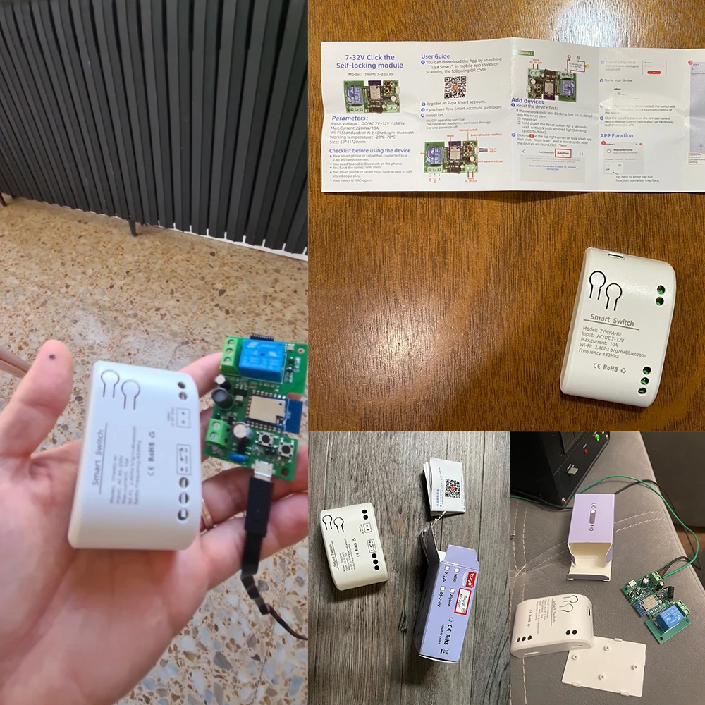 Interruptor de apertura de puerta de garaje inteligente WiFi, controlador de puerta corredera, funciona con Alexa Echo, Google Home, SmartLife, aplicación remota Tuya