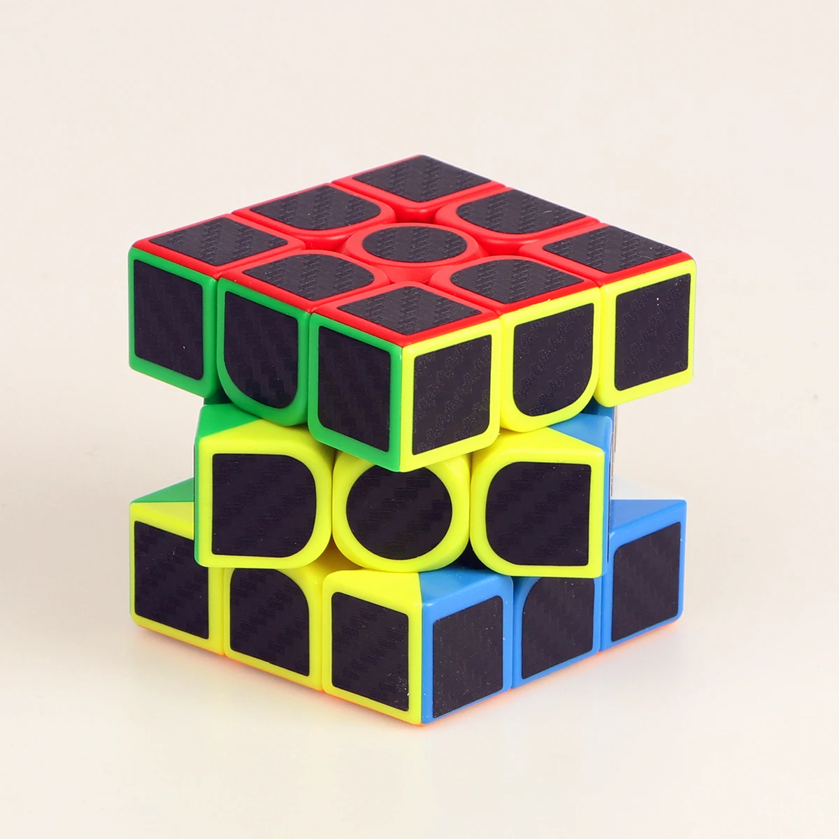 Cube 3x3x3 en Fiber de carbone, Puzzle anti-Stress, éducation professionnelle, compétition de vitesse lisse, jouet pour enfants, cadeaux