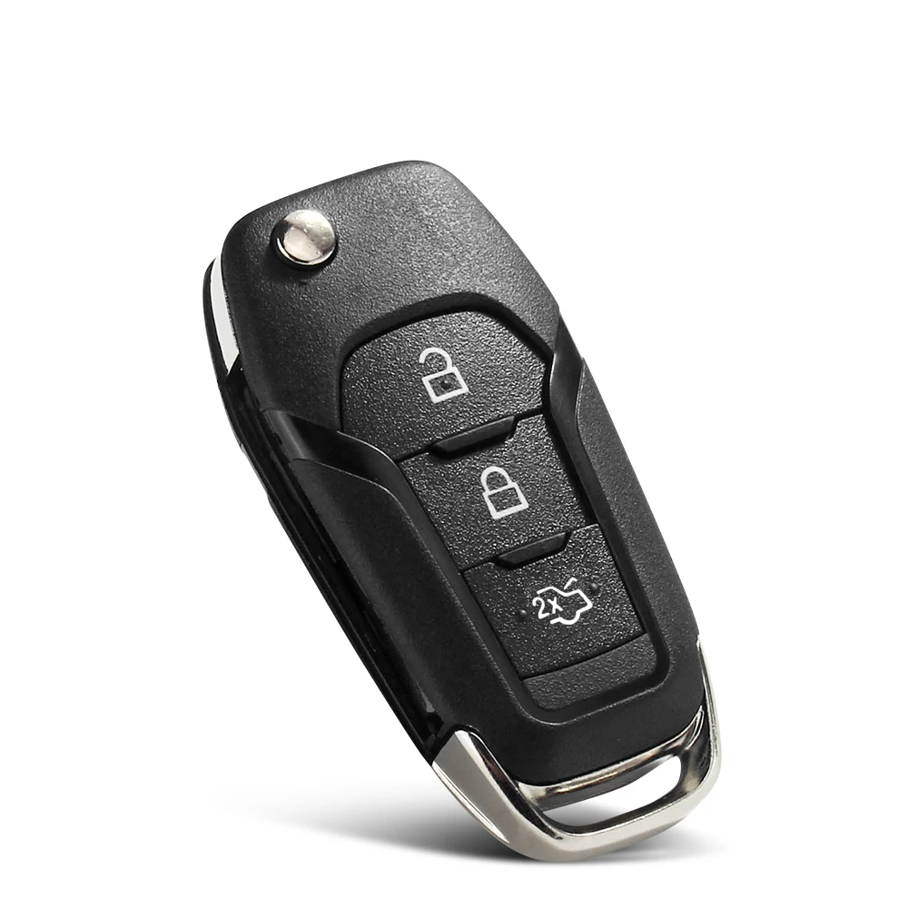 KEYYOU 新車のキーケースシェルフォードエスコートフュージョン Mk2 2013 2014 2015 2016 自動 2/3/4 ボタンスマート HU101 フリップキーケース