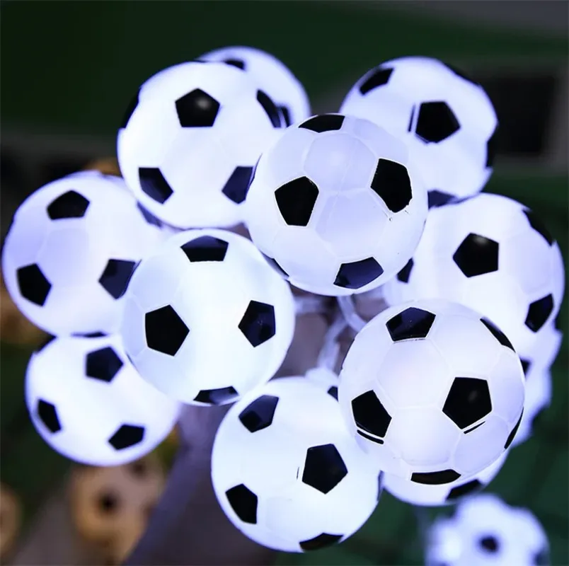 10 LEDs ไฟสตริงฟุตบอล DIY ฟุตบอลอุปกรณ์เสริมบรรยากาศสําหรับบาร์คลับปาร์ตี้ตกแต่งแฟนอุปกรณ์