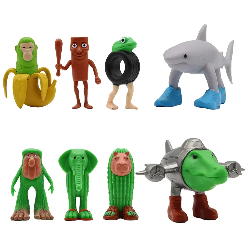 Nieuwe Haai Beeldje Tungtungahur Figuur Grappige Pop Desktop Decoratie Tralalero Tralala Figuur Gelede Beweegbare 3D Gedrukt