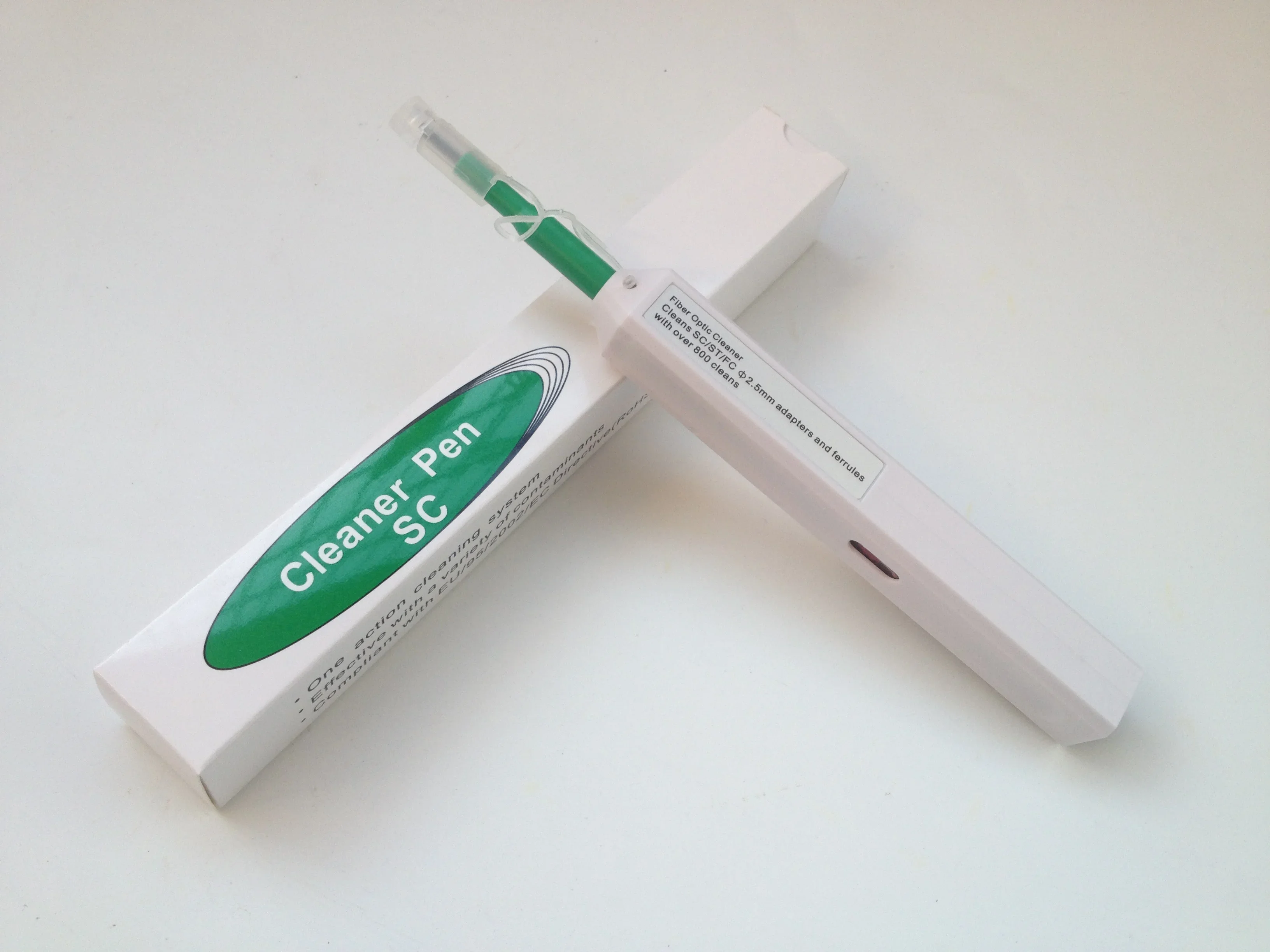 5 個 1.25 ミリメートル 2.5 ミリメートル LC SC FC ST ワンクリック光ファイバークリーナーペンコネクタアダプタとフェルール 800 回クリーニング