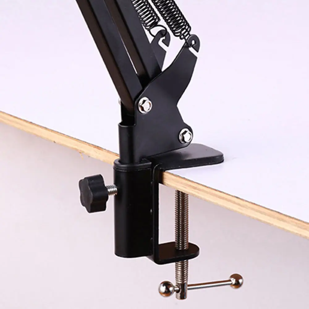 Micrófono de escritorio Flexible profesional, soporte de brazo de tijera con brazo ajustable colgante para Streaming de Podcast Youtube