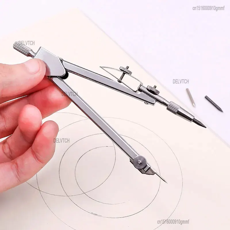 Metal Compasses Set For Drawing Engineering Circle Design Instrument Tool Office School Student Drafting With Box Pencil Lead