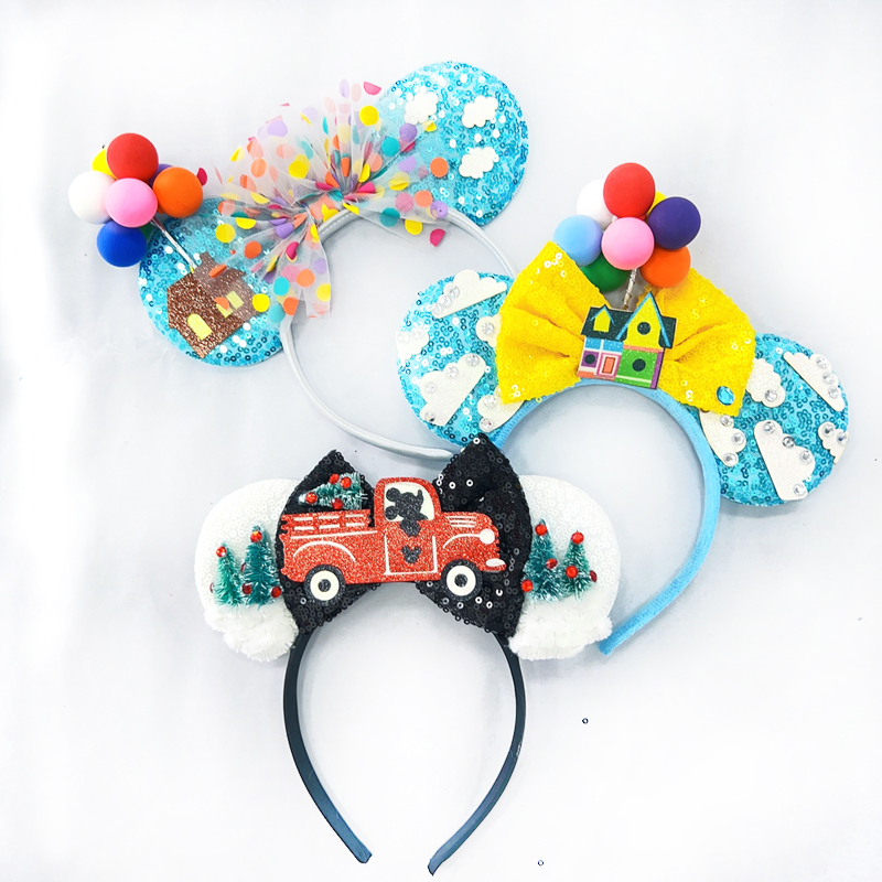Mais recente festival festa mickey mouse orelhas bandana para crianças festival aranha morcego hairband crianças festa acessórios para o cabelo