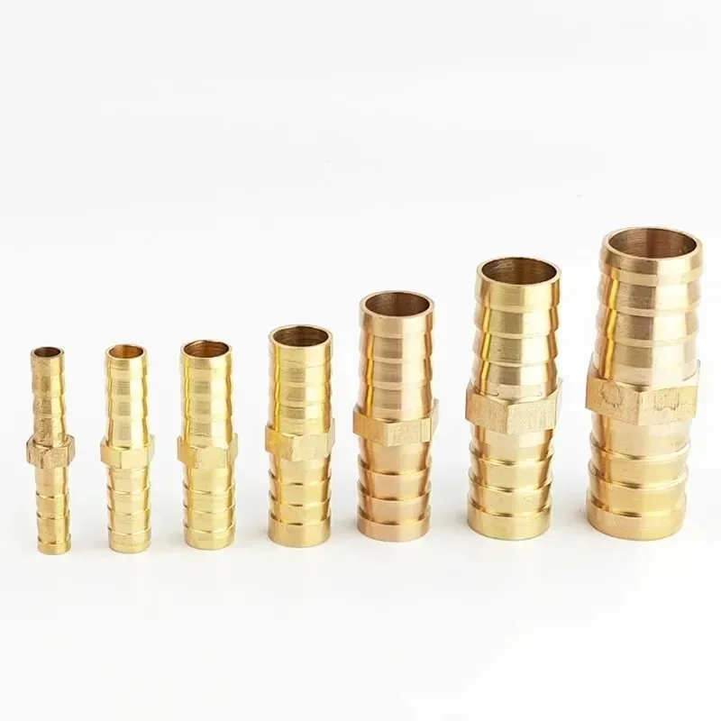 10pcs ทองเหลืองคู่เจดีย์ Joint สําหรับ 6/8/10/12 มม.ท่อทองแดงเจดีย์น้ําอุปกรณ์ท่อ Quick Connector สวนชลประทานอะแดปเตอร์