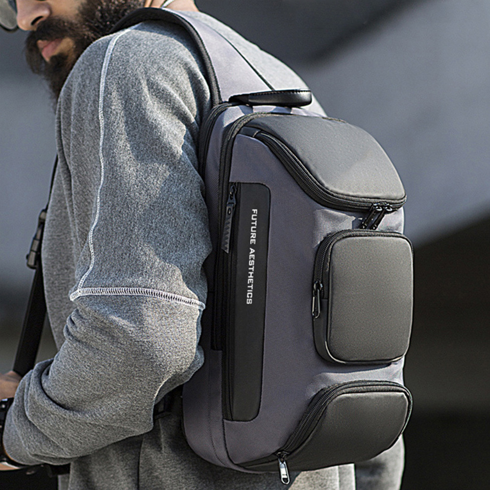 Bange-メンズの豪華なチェストバッグ,ショルダーストラップ,快適で通気性,ファッショナブル