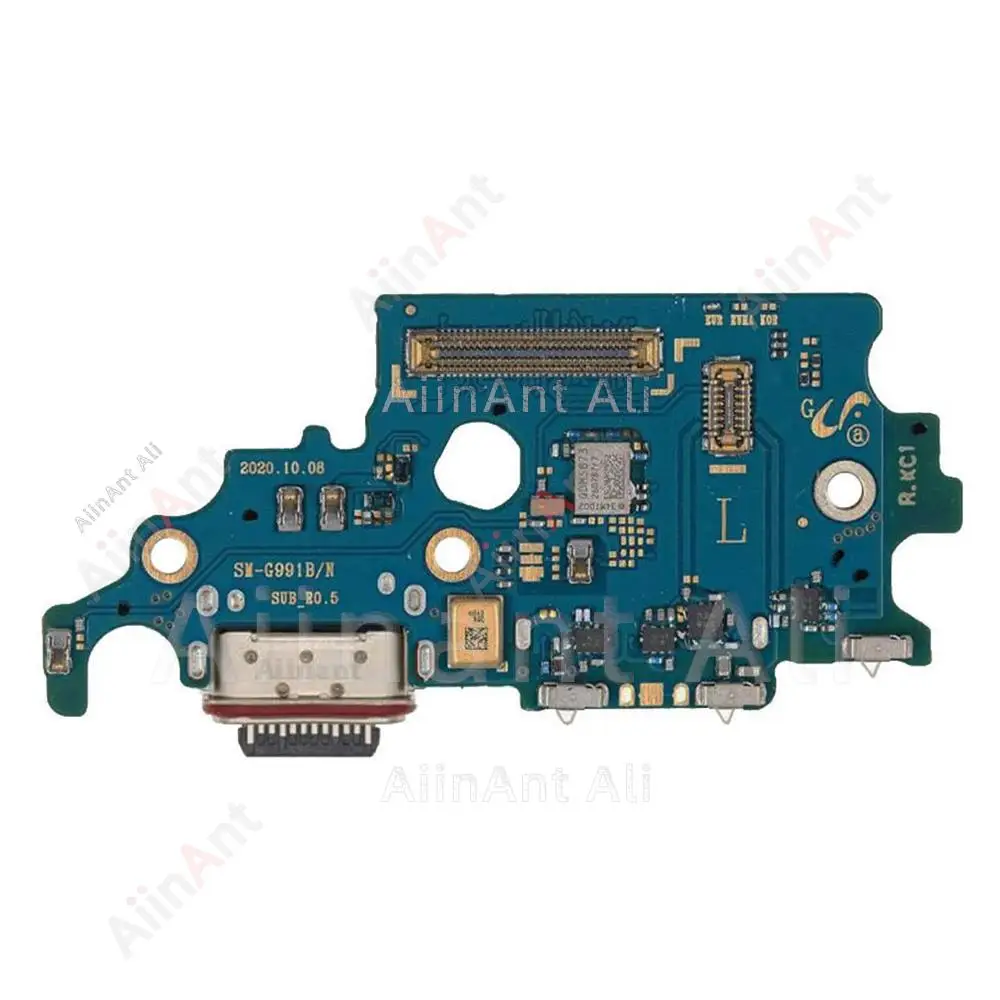 AiinAnt Original Doca USB Carregador Placa Conector Porta Carregamento Cabo Flex For Samsung Galaxy S21 Ultra Plus FE S21+ G998B G998U G996B G996U G991B G991U G990B G990E G998N G996N G991N G990U Spare Parts