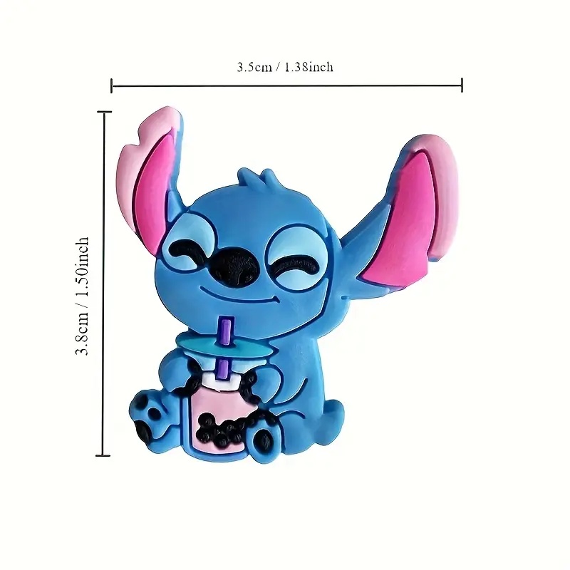 Hot Cartoon Jibbitz Stitch Shoe Charms For Clogs Set of 8 Disney Stitch Themed Shoe Buckles Removable for Decorative Use