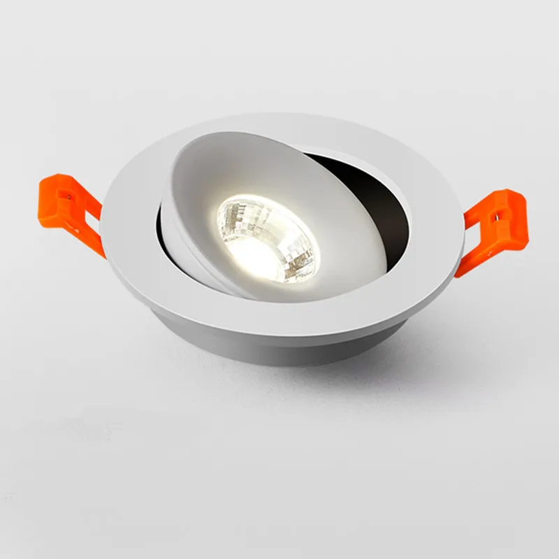 Hình Dáng Tròn 360 Góc Điều Chỉnh Đèn LED Âm Trần COB Đèn LED Downlight Âm Trần Tròn Đen/Trắng 9W 12W Đèn LED Âm Trần 15W đèn Pic Nền Focos