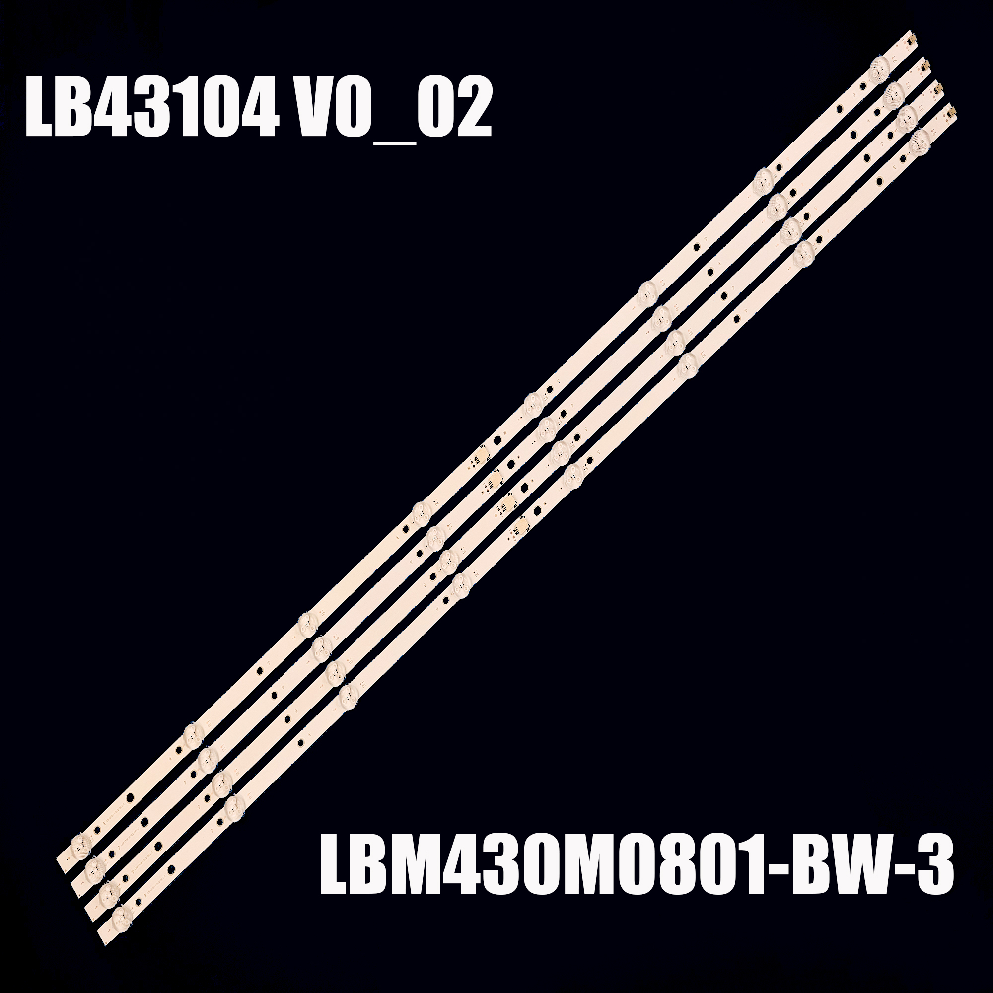 Светодиодная лента подсветки 8 ламп для 43» телевизора 43PUS6162 43PUS6412 LBM430M0801-BW-3 TPT430U3-EQYSHM.G TPT430H3-QVN01.U LB43104