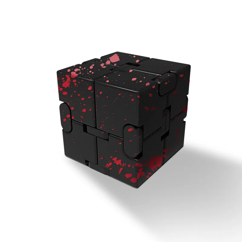 Infinite Cube Aluminum Alloy Metal EDC Stress Relief Mini Toy Portable Office Infinite Flip Cubic Fidget Relax Venting Toys