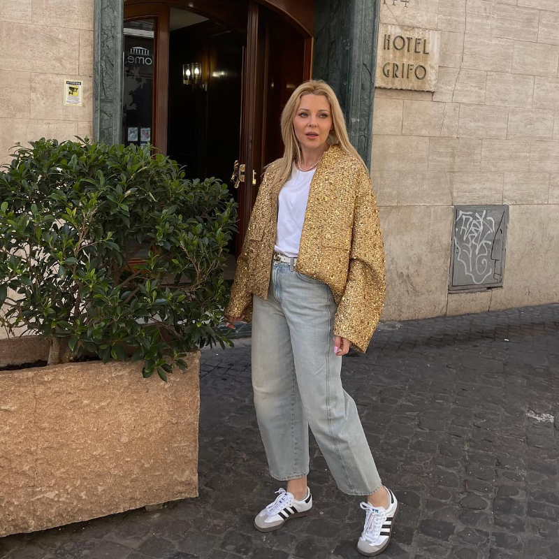 Suninheart, chaqueta Bomber con lentejuelas para mujer, otoño, cuello redondo, manga larga, bolsillo, dobladillo elástico, chaqueta con lentejuelas, abrigo, ropa de abrigo elegante para mujer