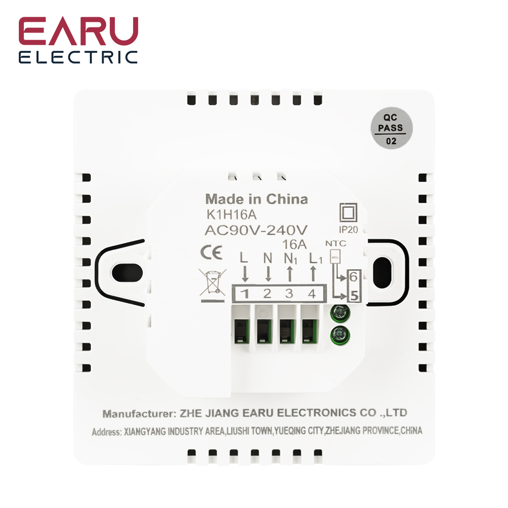 AC90V-240V 3A 16A Wasser Elektrische Boden Heizung TRV Haus Zimmer Thermostat Temperatur Controller Digitale LCD Display Wand Montiert