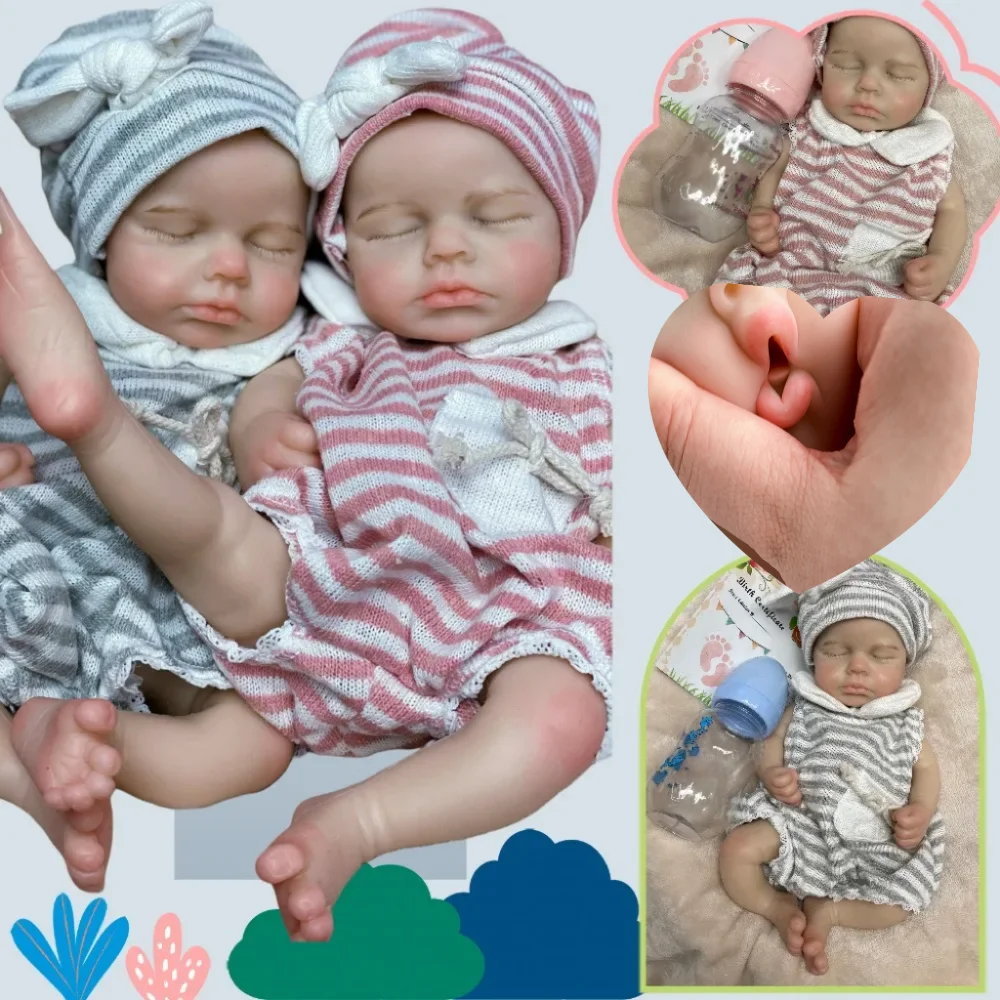 13-Zoll-Ganzkörper-Silikon-Loulou-Puppe für Jungen oder Mädchen mit offenem Mund, handgefertigt, weiche Haptik, für Neugeborene, für Kinder, Geburtstagsgeschenke