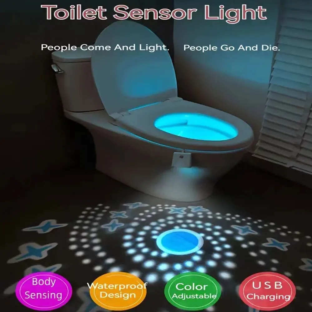 Lampe de toilette à Induction colorée, lumière en fonte d'étoile, modèle de charge, veilleuse à Induction