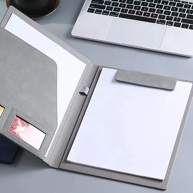 A4レザービジネスフォルダーpadfolioポートフォリオ、磁気クリップボード、会議フォルダー、ドキュメントファイルオーガナイザー、オフィス、12.9x9.6"