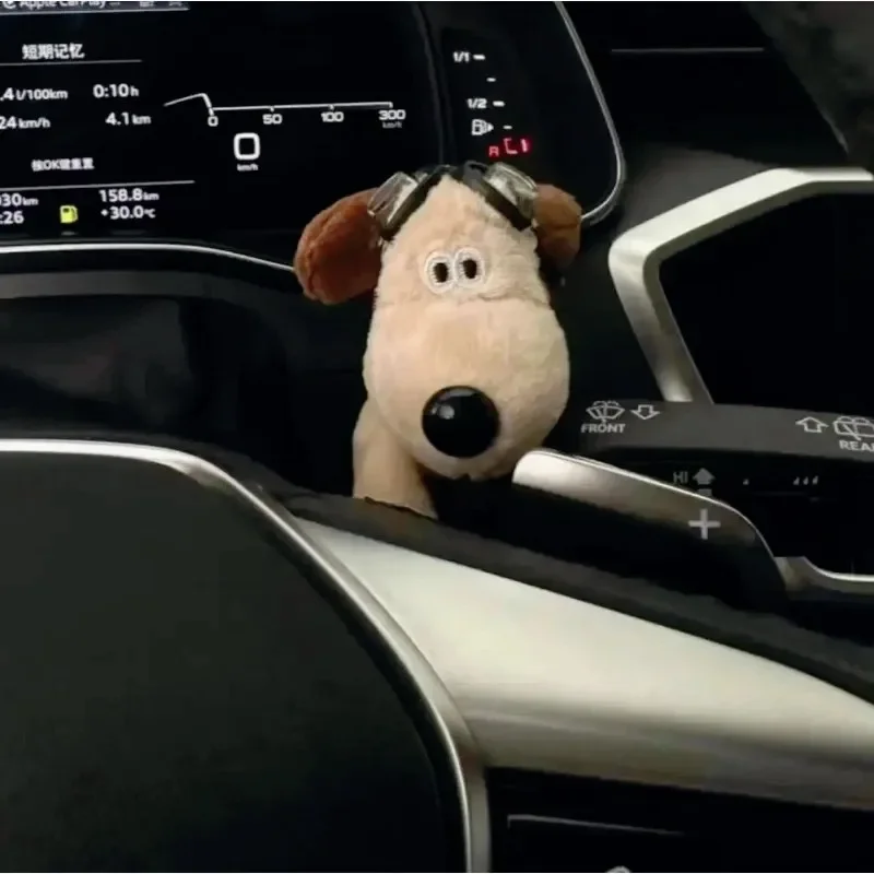 Decoração de embreagem de cachorro de pelúcia limpador de carro interruptor de sinal de volta decoração bonito cão limpador de carro boneca acessórios interiores