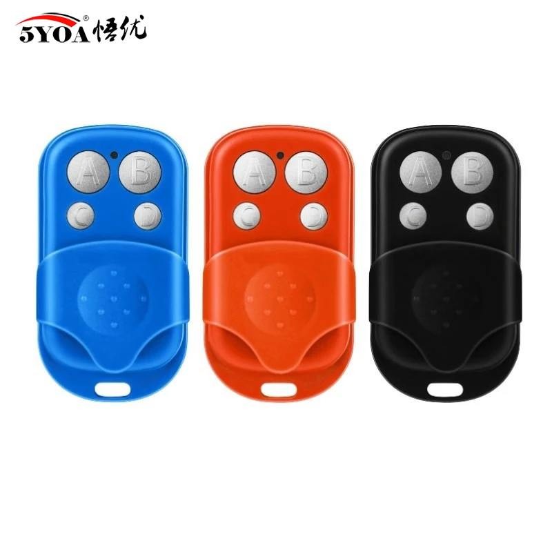 5YOA-transmisor de Control remoto con botón pulsador, bloqueo ABCD, desbloqueo, 4 botones, 433MHz, Universal, 4 botones, abridor de puerta de garaje remoto