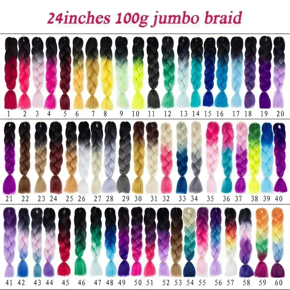 合成編組ヘアパック,女性用,ジャンボブレード,DIY,ブルー,グレー,卸売,24インチ