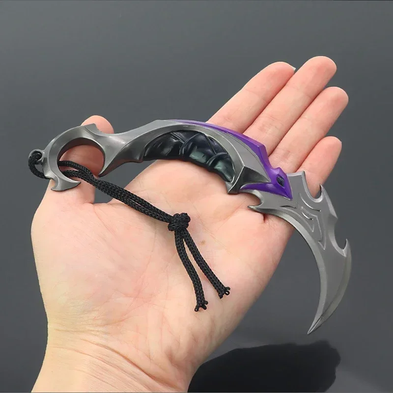 Arma Valorant Melee Reaver cuchillo Karambit 15cm juego de Metal periférico katana espada samurái hoja sin cortar adornos regalo juguetes para niños