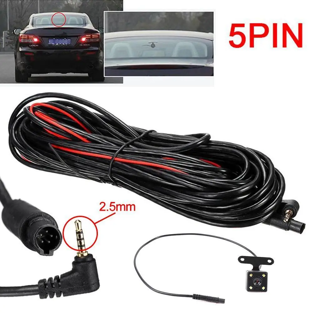 5 Pin HD Camera Quan Sát Phía Sau Đảo Ngược 4LED Tầm Nhìn Ban Đêm Video Camera Góc Rộng 170 Độ Đỗ Xe Máy Ảnh