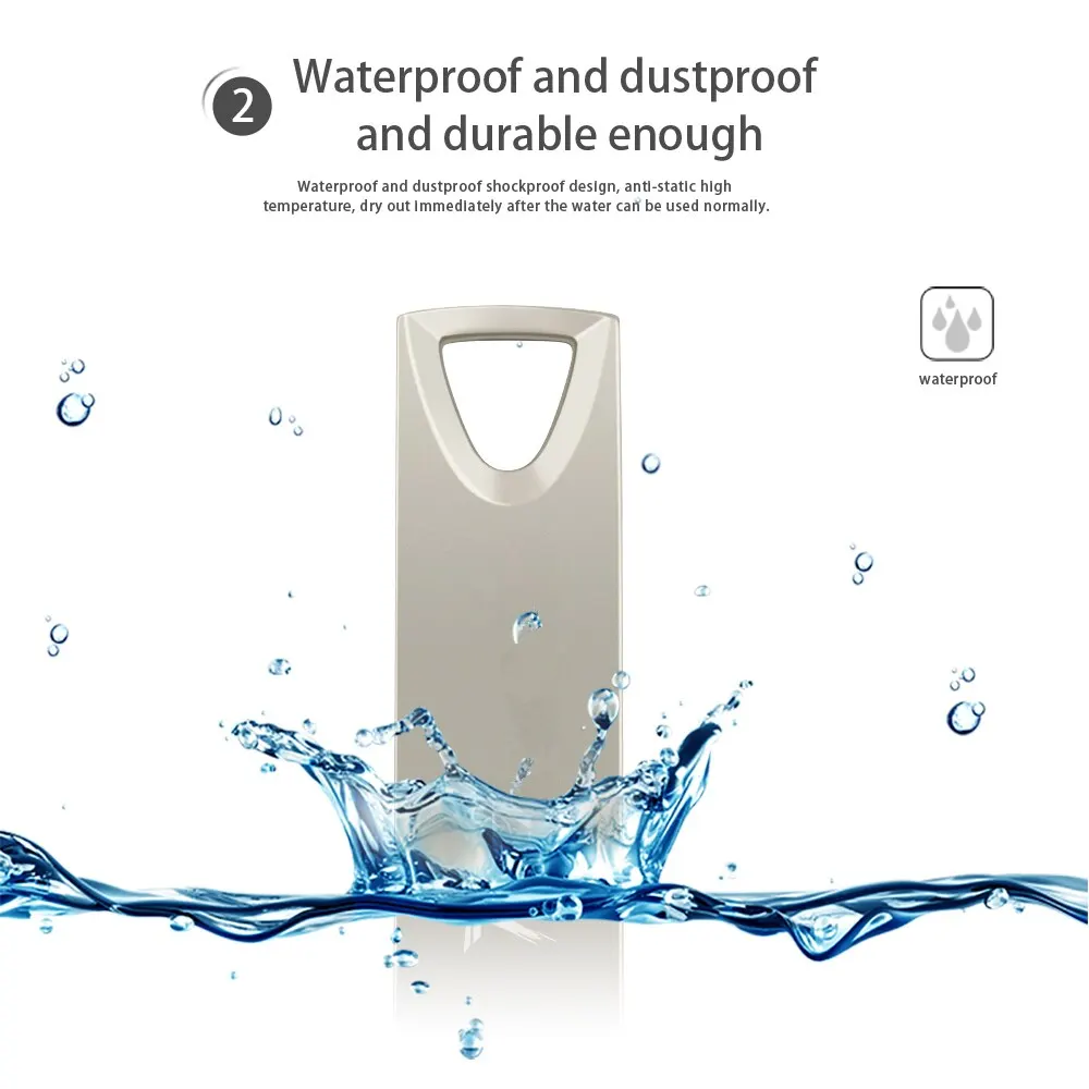 Clearance_USB 2.0 Pen Drive 128gb Black Metal High-capacity USB Flash Drive 64g Lightweight and Waterproof with Strong Stability