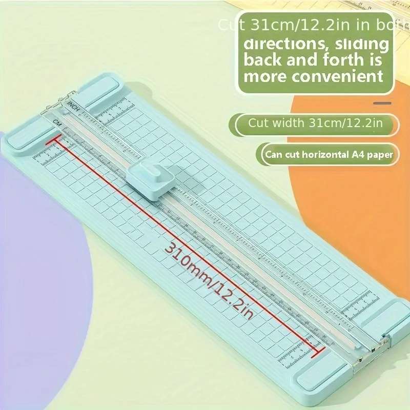 Cortador de papel bidireccional Manual 4 en 1 con 4 cuchillas, uso portátil para oficina, escuela y hogar, herramienta de corte de precisión, 1 ud.