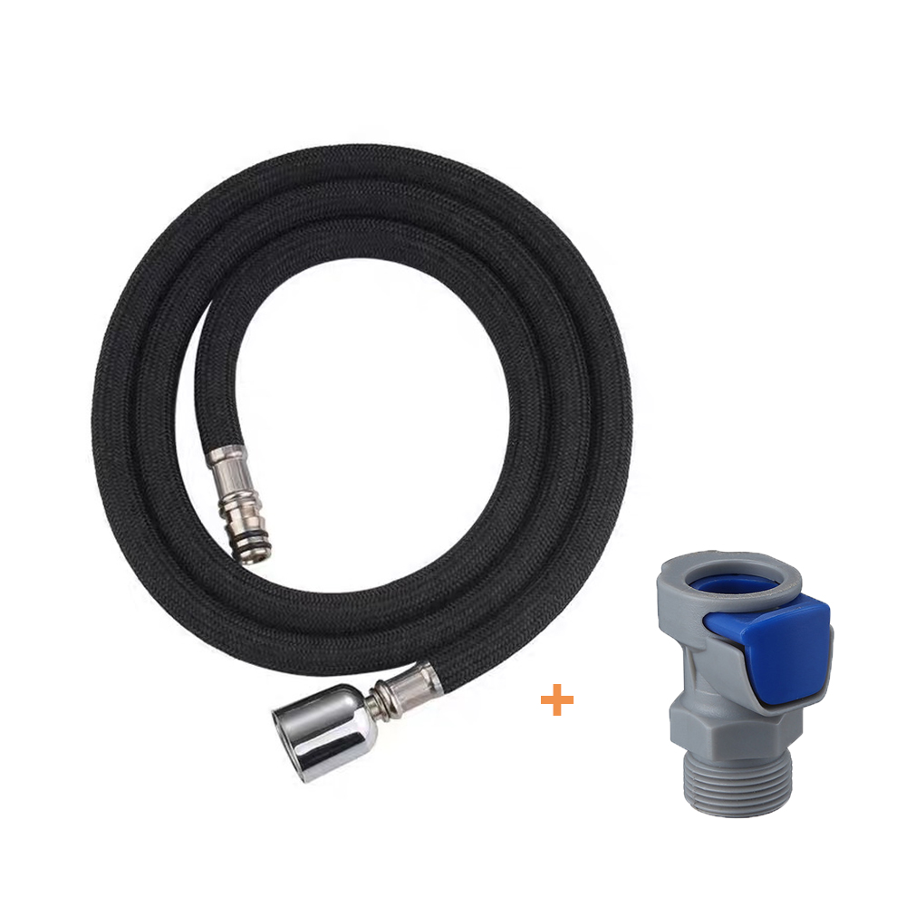 Manguera para grifo de cocina 360 °   Manguera de ducha trenzada de nailon extraíble con rotación, rosca M10M15, accesorio de conector libre de repuesto para cocina