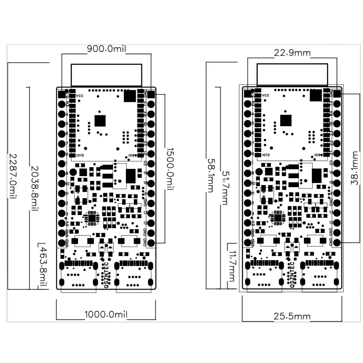 ESP32-C6-DevKitC-1 Placa central de ESP32-C6 WIFI6 BLE Zigbee Módulos compatibles con la serie ESP32 de consumo de energía ultrabajo