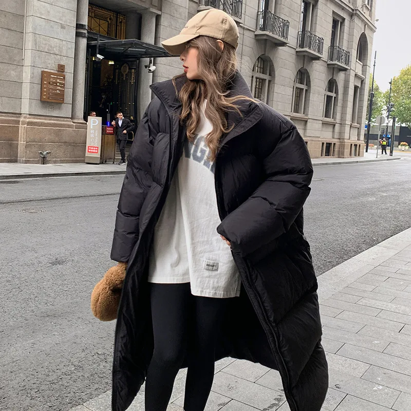 Chaqueta de algodón holgada de longitud media, chaqueta de pan versátil y gruesa, versión coreana, nueva