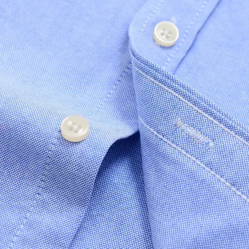 Camisa 100% de algodón para hombre, camisa Oxford informal a cuadros de manga larga con estampado de Color sólido, camisa de vestir Formal de ajuste Regular de gran tamaño 7XL 6XL 5XL