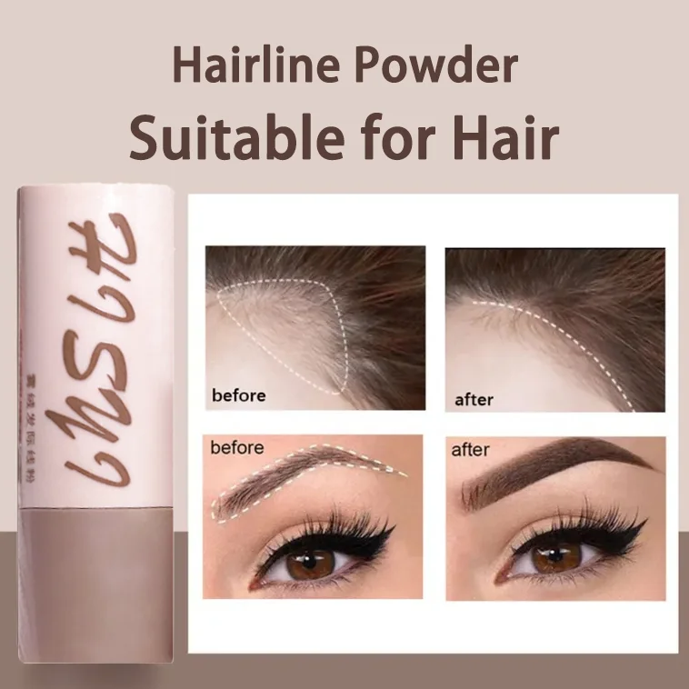 Poudre de Contour en poudre naturelle pour ligne de cheveux, rehausseur de retouche d'ombrage pour le remplissage de ligne de cheveux sur le front, produit magique