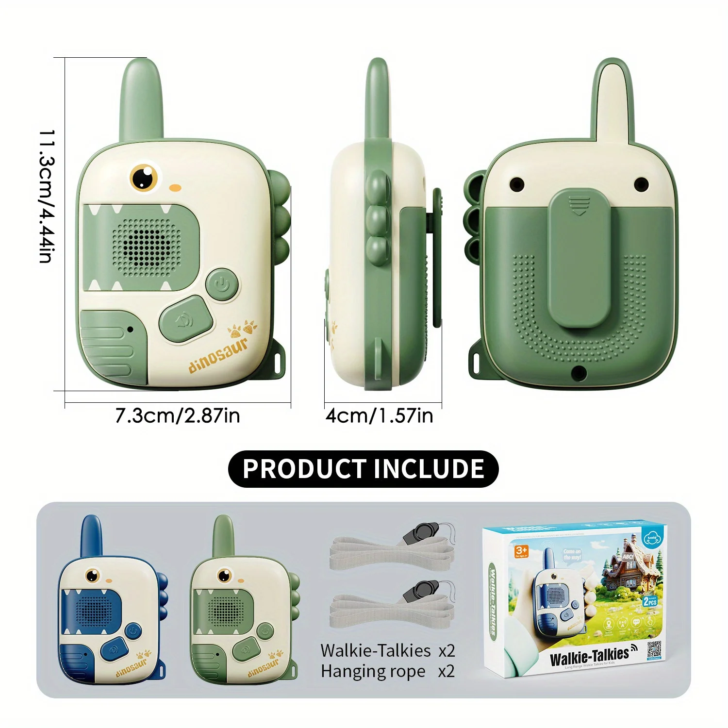 Mini rádio infantil conjunto de 2 peças PMR 446 receptor de rádio portátil para crianças brinquedos de acampamento e caminhada internos e externos