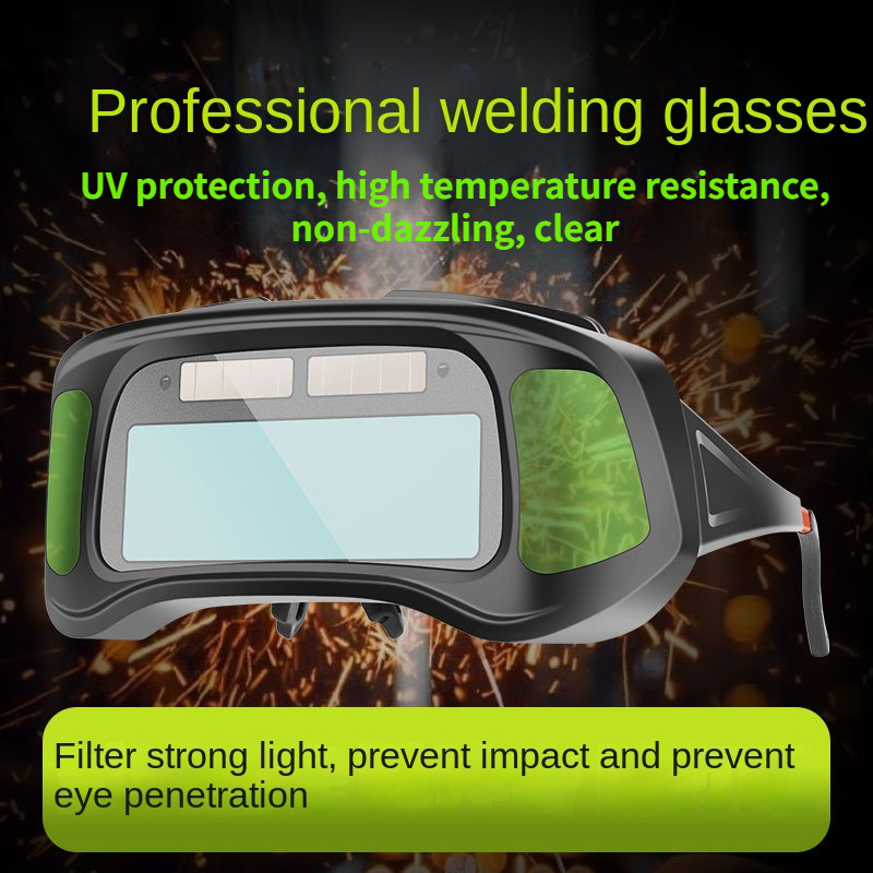 Óculos de soldagem com escurecimento automático inteligente, cor verdadeira, com lentes internas claras, soldador solar, óculos anti-reflexo